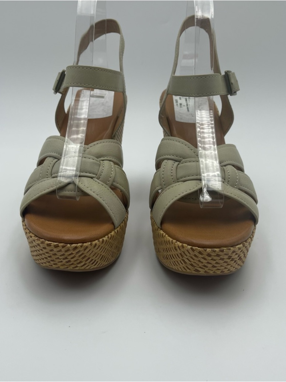 KORKS DEE -SZ 11M-Beige Taupe Wedge Platform Faux Leather Shoes MSRP $130
